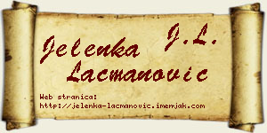 Jelenka Lacmanović vizit kartica
